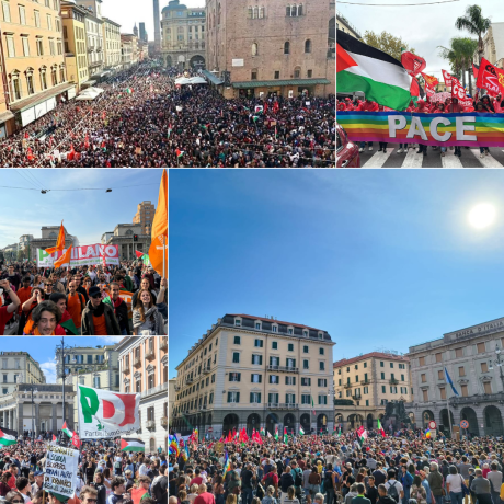 L'Italia e' in piazza per Gaza e per la Flotilla